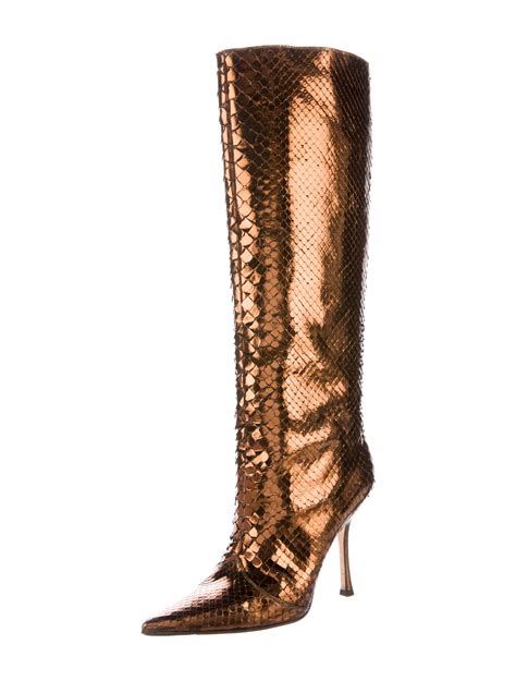 jimmy choo snakeskin boots